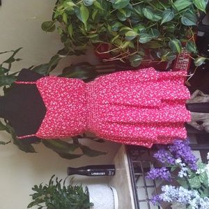 Beautiful red and white summer dress